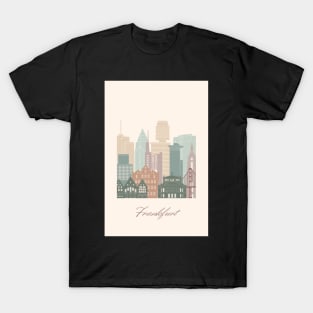 Frankfurt, Germany, map skyline - 02 style T-Shirt